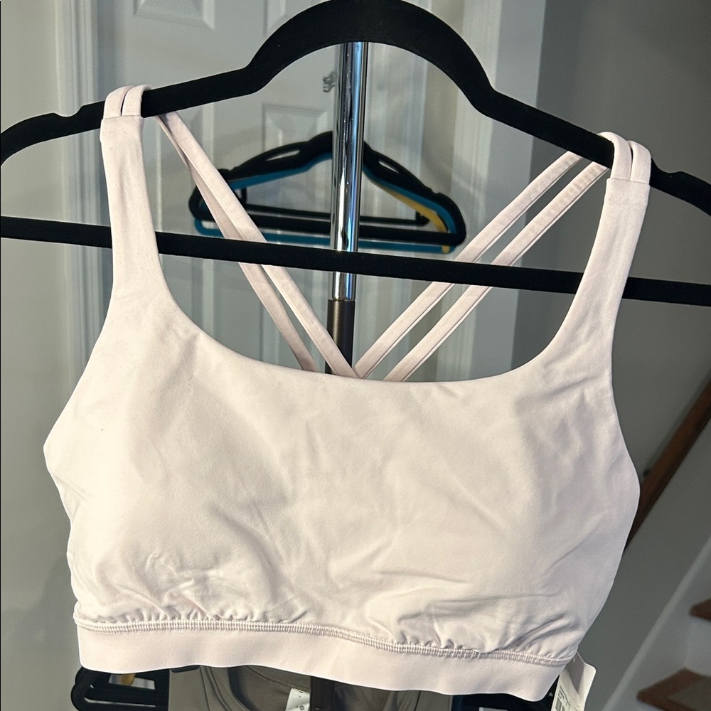 Lululemon NWT ENERGY Women's Pink Strappy Sports Bra size 12